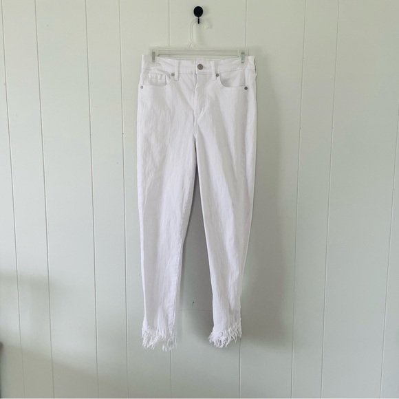 sofia by sofia vergara Denim - sofia by sofia vergara White Skinny Jeans with Frayed Hem